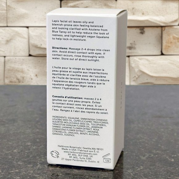 🫐 Herbivore Botanicals Lapis Blue Tansy Facial Oil for Acne-Prone Skin ~ NIB! - Picture 3 of 4